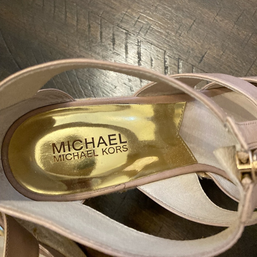 Michael Kors wedges, size 10.  Worn once - Picture 2 of 3